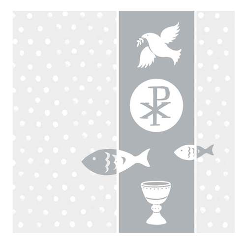 20 Servietten Fische Kelch Taube 3-lagig 33x33cm Konfirmation Kommunion Serviette 