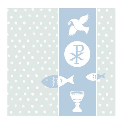 20 Servietten Fische Kelch Taube 3-lagig 33x33cm Konfirmation Kommunion Serviette 