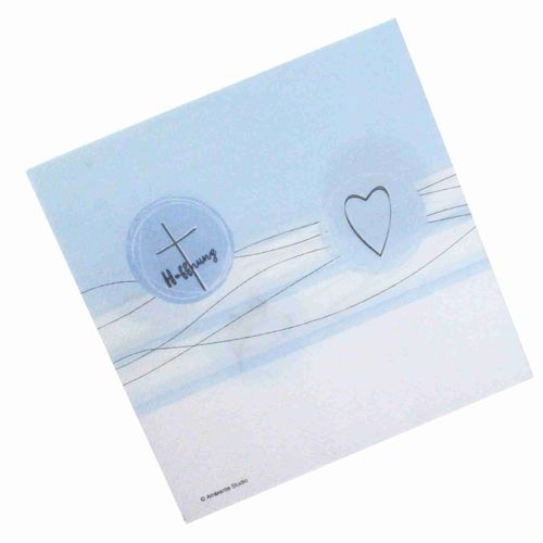 20 Servietten Liebe Glaube Hoffnung 3lag. 33x33cm Fisch Herz Fl�gel Geburt Taufe 