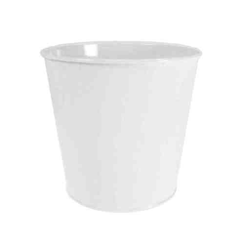 4 Eimer ca15xH14cm �bertopf wei� oder silber Blecheimer Metalleimer Zinkeimer Blumentopf 