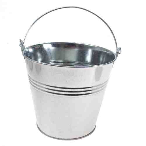 6 Eimer 14xH12,5cm �bertopf Blech Metalleimer Zinkeimer Blumentopf Pflanztopf 