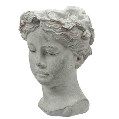 Pflanz Kopf H22cm Pflanztopf B�ste Blumen Topf Schale �bertopf wetterfest Beton