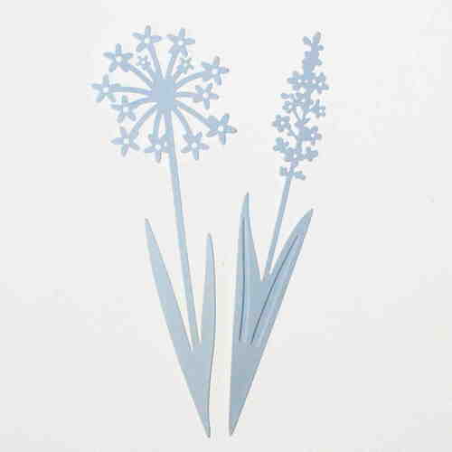 2 Blumenstecker Metall L20cm Pflanzenstecker Gartenstecker Deko Stecker  