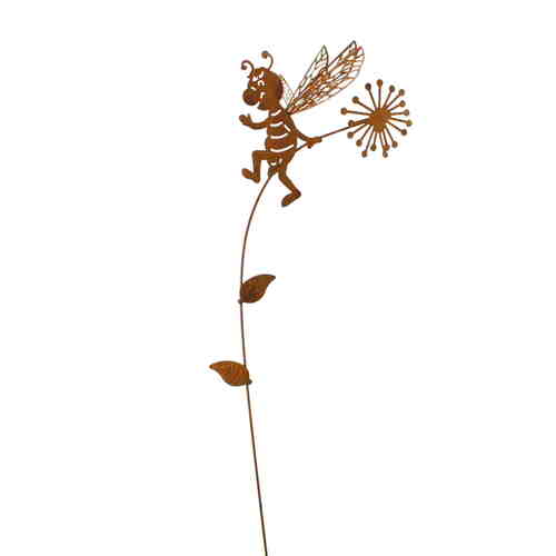 Blumenstecker Biene Metall L39cm Pflanzenstecker Gartenstecker Deko Stecker 