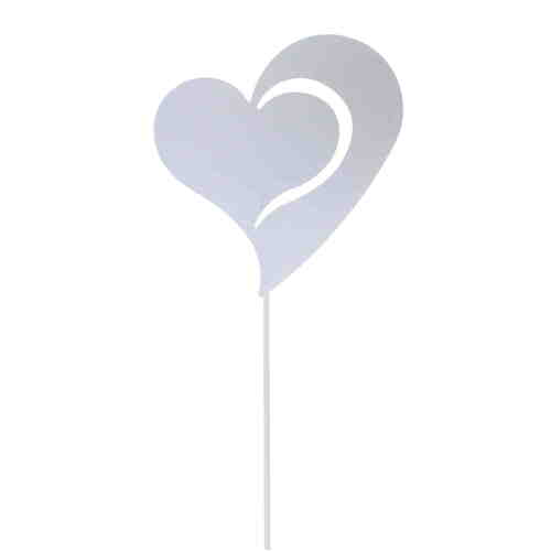 Herz Gartenstecker L84cm Blumenstecker Herzen Gartendeko Edelrost o.wei� gro� 