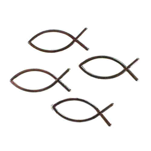 96 Fische Kunststoff L3cm silber Streudeko Streufische Kommunion Hochzeit