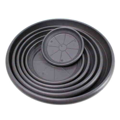 Untersetzer Toscana anthrazit Kunststoff rund f�r Blumentopf Pflanzk�bel 
