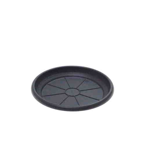Untersetzer Toscana anthrazit Kunststoff rund f�r Blumentopf Pflanzk�bel  