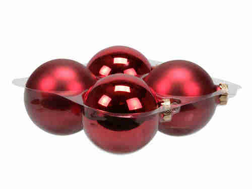 4 Christbaumkugeln 10cm Glas Weihnachtskugel Kugel Baumschmuck 100mm Weihnachten 