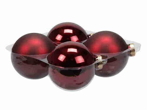 4 Christbaumkugeln 10cm Glas Weihnachtskugel Kugel Baumschmuck 100mm Weihnachten 