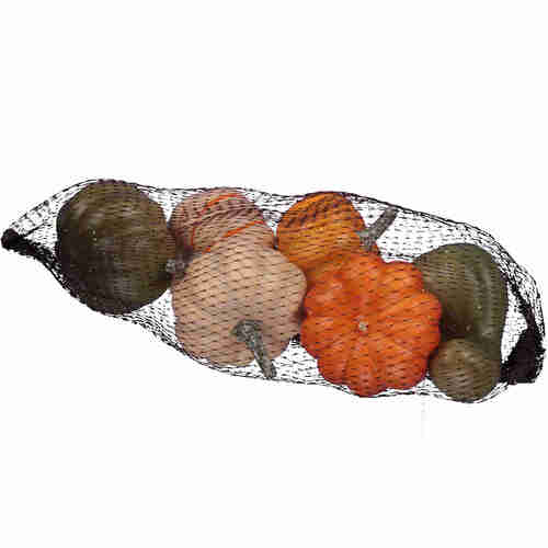 6 K�rbisse k�nstlich bunt mix verschiedene Formen mittel Herbst Deko Sortiment