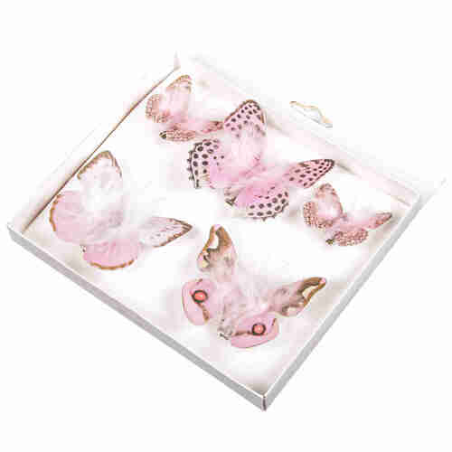 5 Schmetterlinge Set 5 + 8cm mit Metall Clip Foam Butterfly Fr�hling 