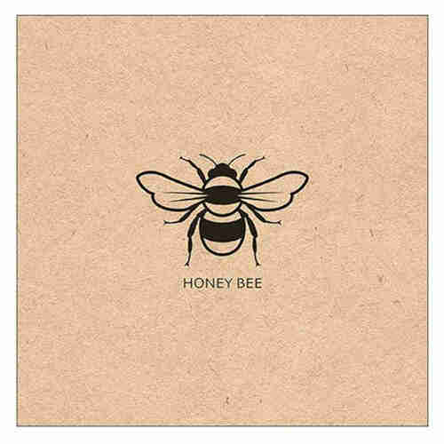 20 Servietten recycled honey bee Honigbiene Biene 3lagig 33x33cm Tissue