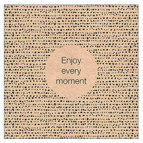 20 Servietten recycled enjoy every moment 3lagig 33x33cm Tissue Genie�e jeden Augenblick