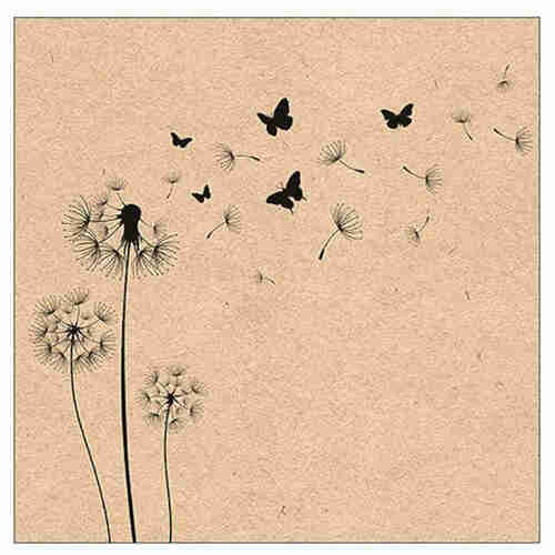 20 Servietten blowing away Pusteblume Schmetterlinge 3lagig 33x33cm Tissue Feier 
