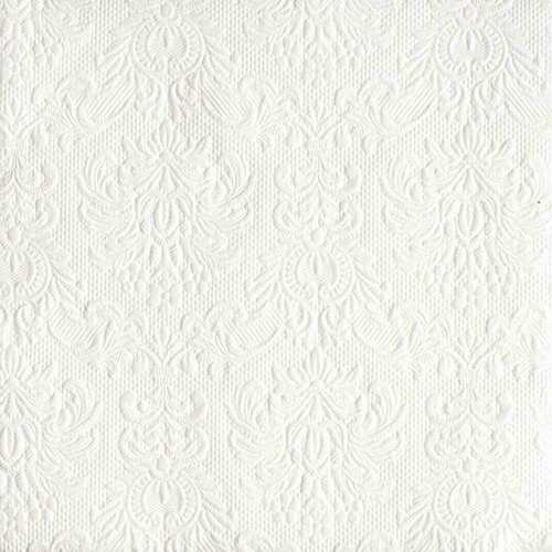 15 Servietten Elegance gepr�gt 40x40cm hochwertig Bl�te Ornament edel elegant 