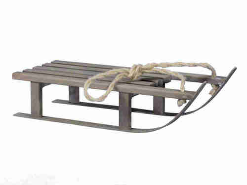 Deko Holzschlitten ca 15,5x39cm Deko Schlitten Winter Weihnachten Rodel 