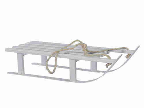 Deko Holzschlitten ca 21x53cm Deko Schlitten Winter Weihnachten Rodel