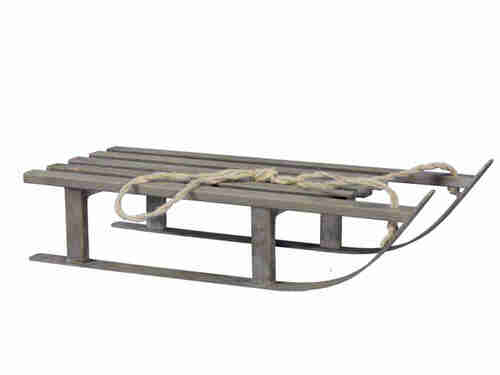 Deko Holzschlitten ca 21x53cm Deko Schlitten Winter Weihnachten Rodel 