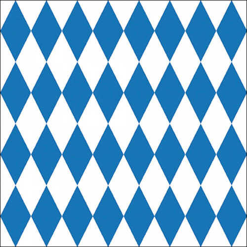 20 Servietten 33x33cm Bayern Raute blau wei� Papierservietten Oktoberfest