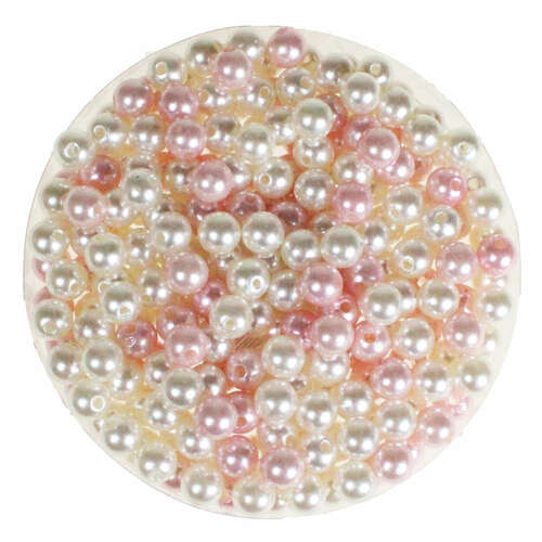240 Kunstperlen 10mm Perlenmix Acryl Perle Dekoperle Bastelperle Loch Kunststoff 