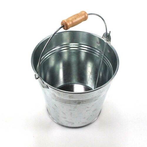 3 Eimer  21,5cmxH 20cm Zink silber Deko Blumentopf Blecheimer �bertopf Pflanztopf