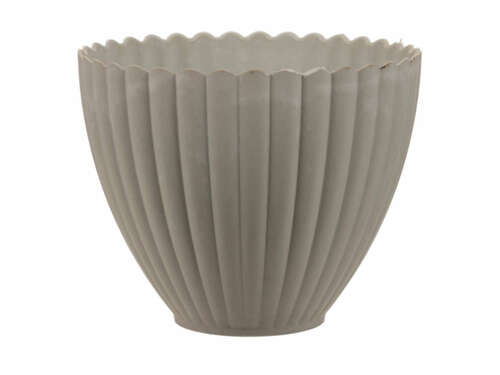 Blumentopf 16xH13cm rund Kunststoff grau gewischt Pflanztop Deko Pflanzgef�� 