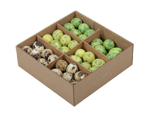 72 Wachteleier ausgeblasen 3cm bunt natur gr�n Eier Ostereier Ostern