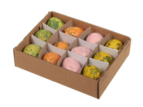 12 Wachteleier ausgeblasen 3cm bunt Mix Eier Ostereier Ostern