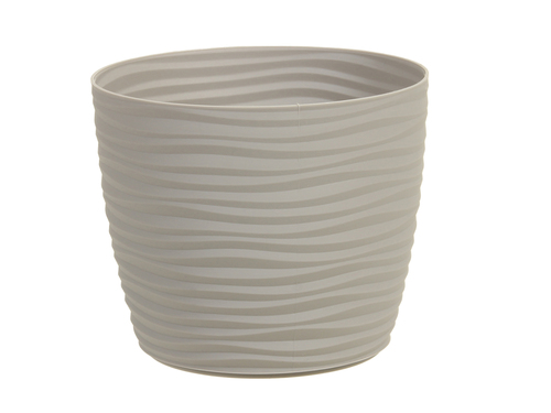 �bertopf Kunststoff Wellen rund 3D-Effekt 5 Farben 2 Gr��en Pflanztopf Blumen 