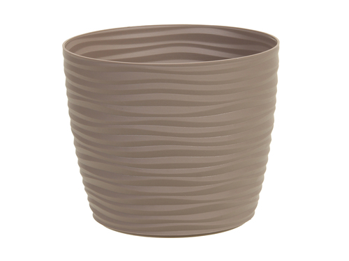 �bertopf Kunststoff Wellen rund 3D-Effekt 5 Farben 2 Gr��en Pflanztopf Blumen 