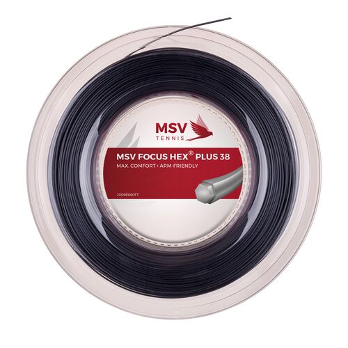 MSV Focus HEX Plus 38 200m Tennissaite co-poly Power+Spin 