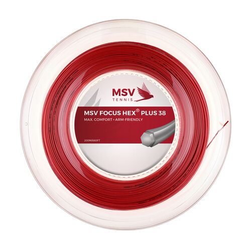 MSV Focus HEX Plus 38 200m Tennissaite co-poly Power+Spin 