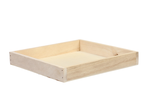 Holz Tablett 20x20cm Geschenk Unterlage Deko Schale Kerzen Teller