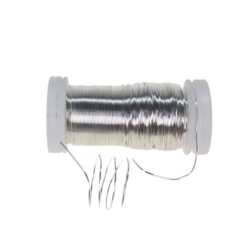 100g Deko Lackdraht 0,5mm silber Eisendraht Bindedraht Basteldraht Wickeldraht
