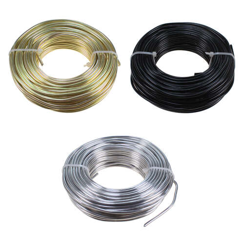 26m Aluminiumdraht  3mm Aludraht Basteldraht Dekodraht Schmuckdraht ca. 500g