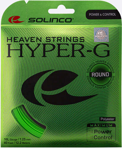 12m Solinco Hyper G round Polyestersaite Spin + Kontrolle