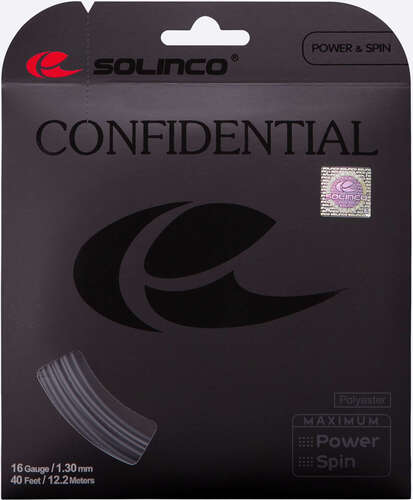 12m Solinco Confidential Polyestersaite Spin + Kontrolle