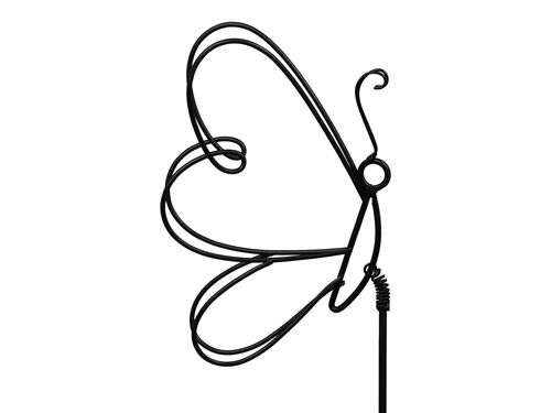 Gartenstecker Schmetterling Metall schwarz 70 cm Beetstecker Gartendeko