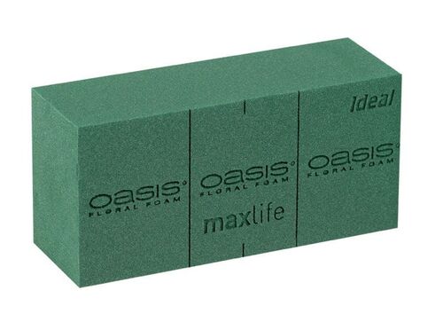 20 OASIS IDEAL Maxlife Steckschaum Ziegel Frischblumen universal 23 cm