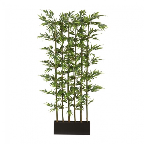 Bambusraumteiler Paravent Kunstpflanze 165 cm mit Naturstamm
