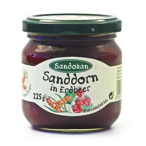 Sanddorn in Erdbeer - von Sandokan (Fruchtaufstrich / 225 g)
