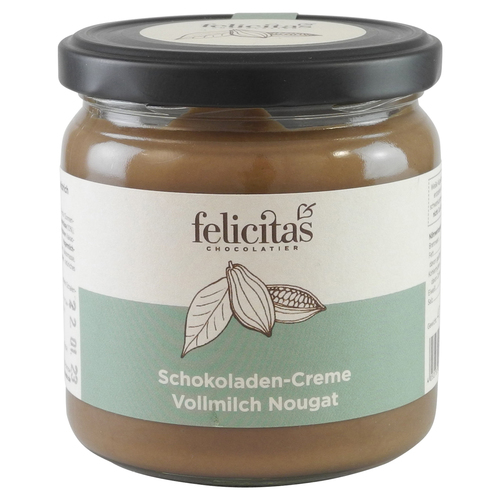 Vollmilch-Nougat Schokoladen-Creme von der Confiserie Felicitas (400 g)