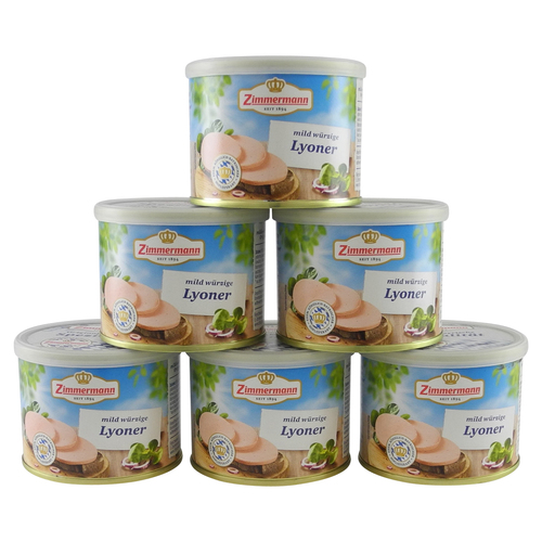 Delikatess Lyoner  - Wurstspezialitt 6er Pack (6 Dosen  200 g)