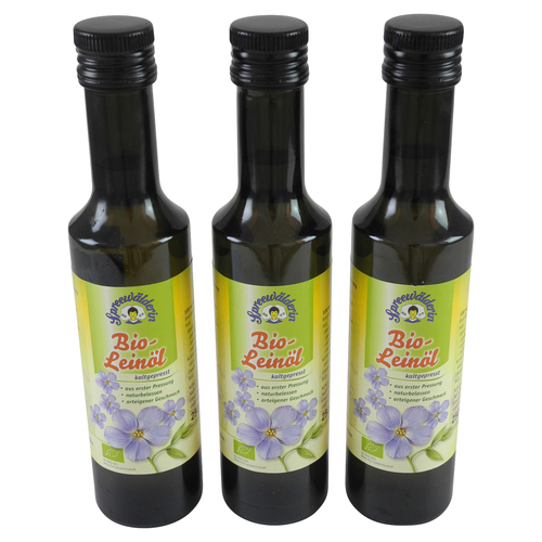 BIO Lein�l kaltgepresst Spreew�lderin 3er Pack (3 Flaschen � 250 ml)