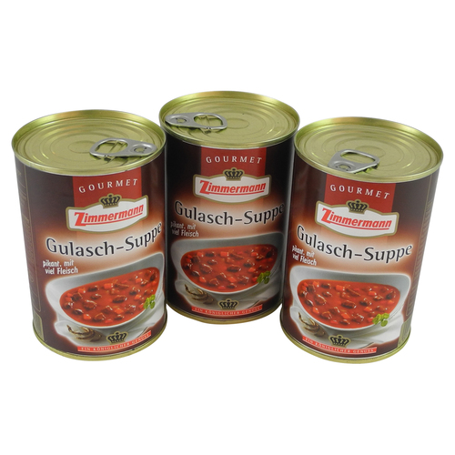 Gulasch - Suppe, pikant 3er Pack (3 Dosen � 400 ml)