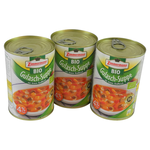 BIO Gulasch - Suppe  3er Pack (3 Dosen � 400 ml)