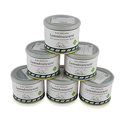 Echt H�llische Lammbratwurst mit Rindfleisch von der BESH 6er Pack (6 Dosen � 200 g)