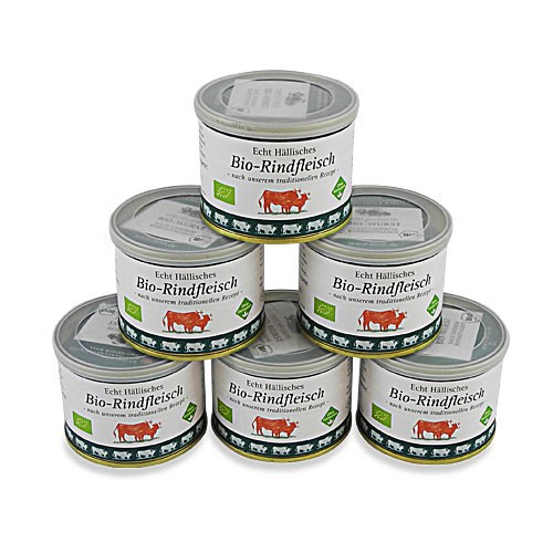 Echt H�llisches BIO-Rindfleisch 6er Pack (6 Dosen � 200 g)