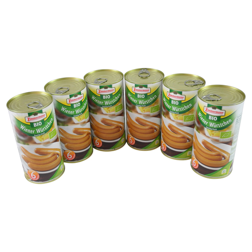 BIO Wiener W�rstchen 6er Pack (6 Dosen � 6 St�ck / 250 g)
